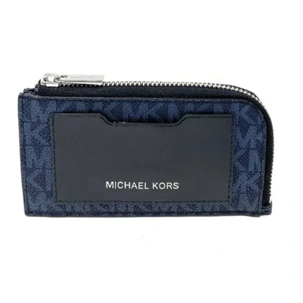 Michael Kors L Zip Mini Wallet Admiral NWT